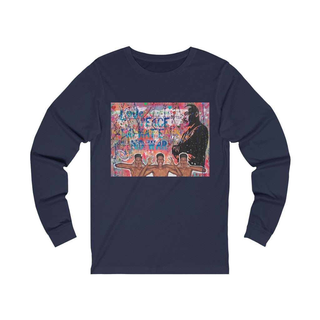 "No Hate Just Love" Unisex Jersey Long Sleeve Tee