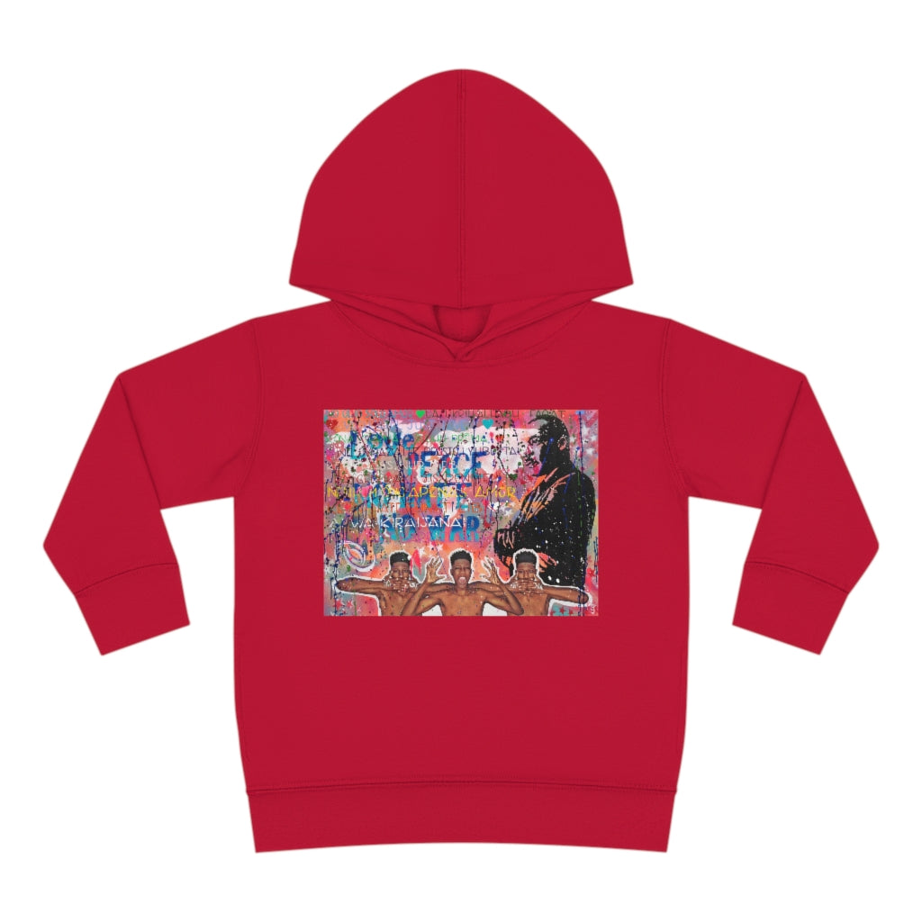 'No Hate Just Love" Toddler Pullover Fleece Hoodie