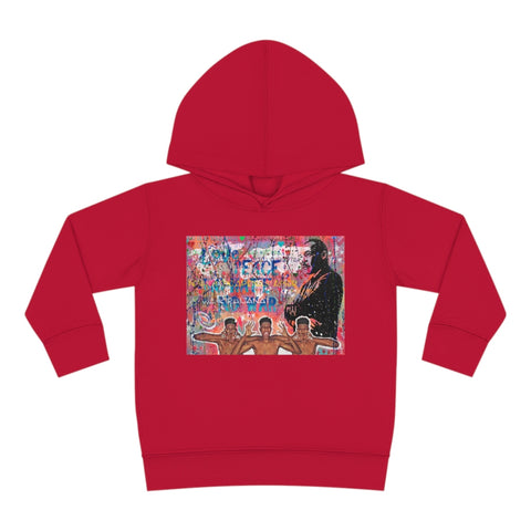 'No Hate Just Love" Toddler Pullover Fleece Hoodie