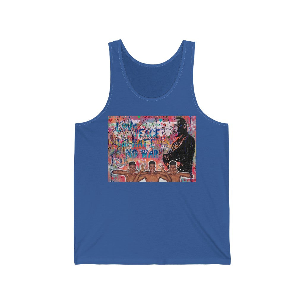 "No Hate Just Love" Unisex Jersey Tank