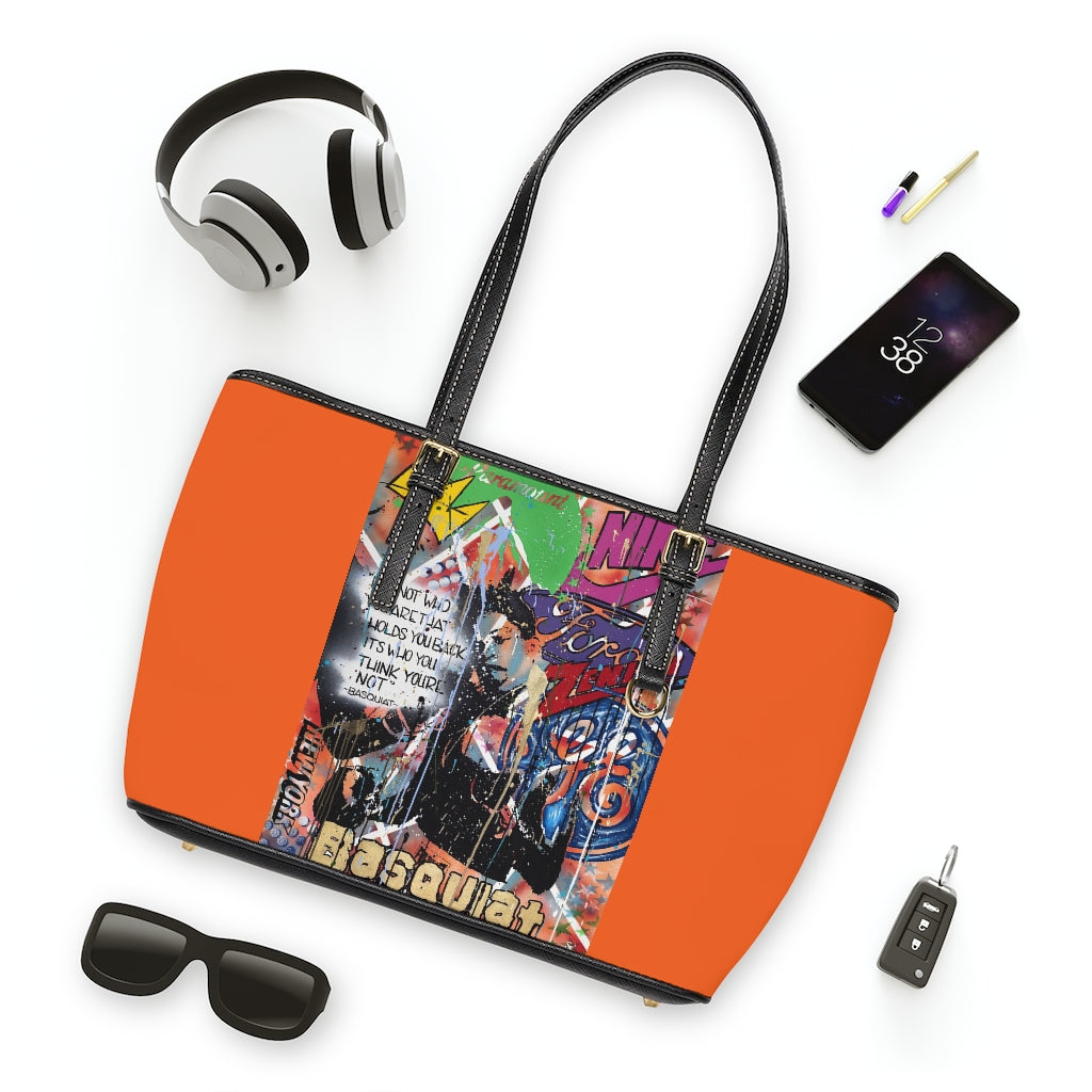 "Basquiat/Warhol Tribute" PU Leather Shoulder Bag