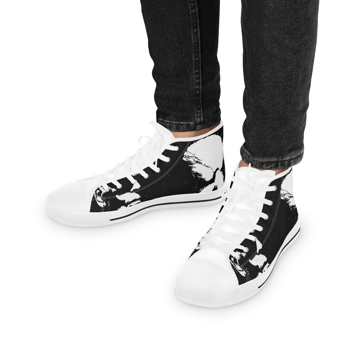 "Label Whore Inspired By Karl Lagerfeld" Men's High Top Sneakers
