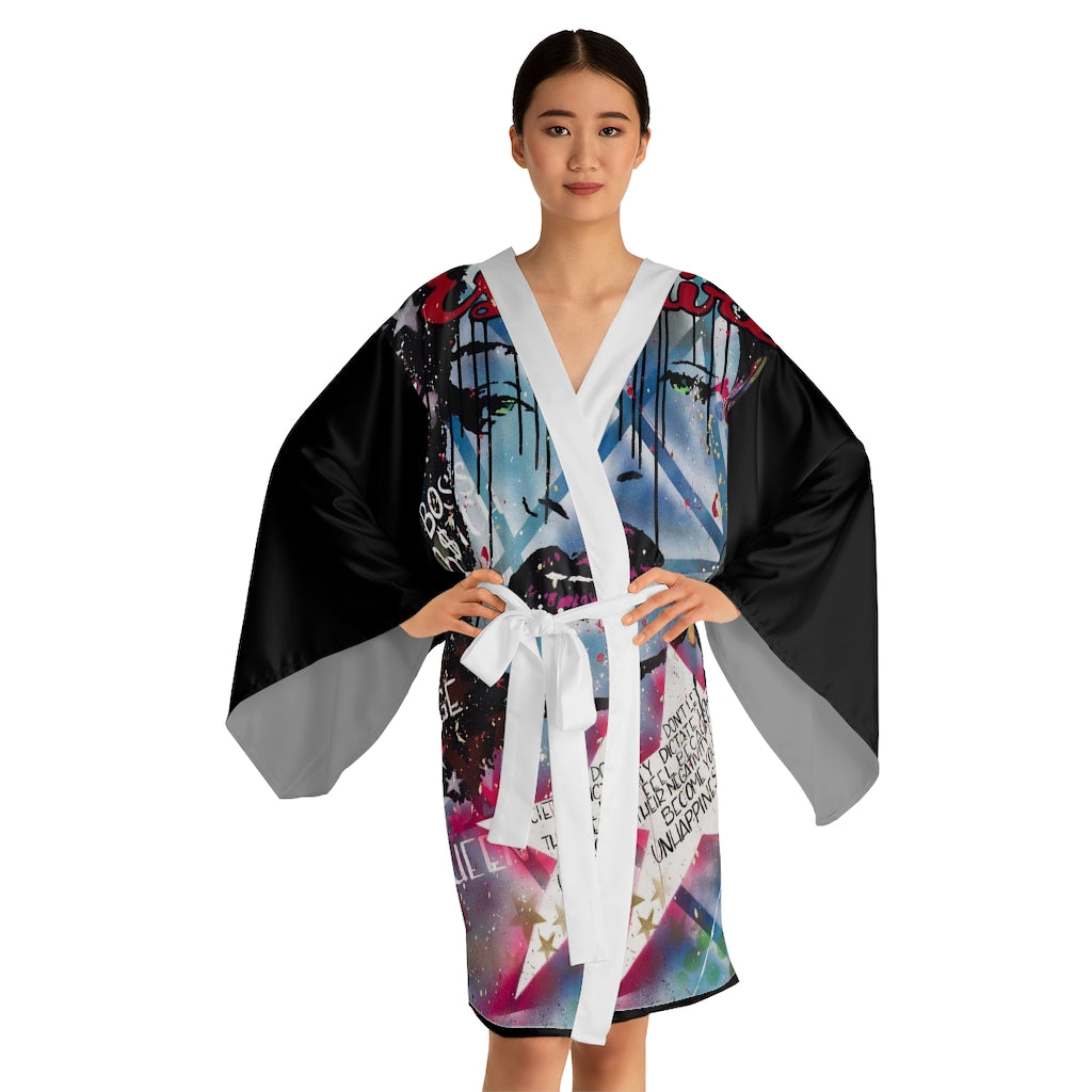 "Be The Boss" Long Sleeve Kimono Robe