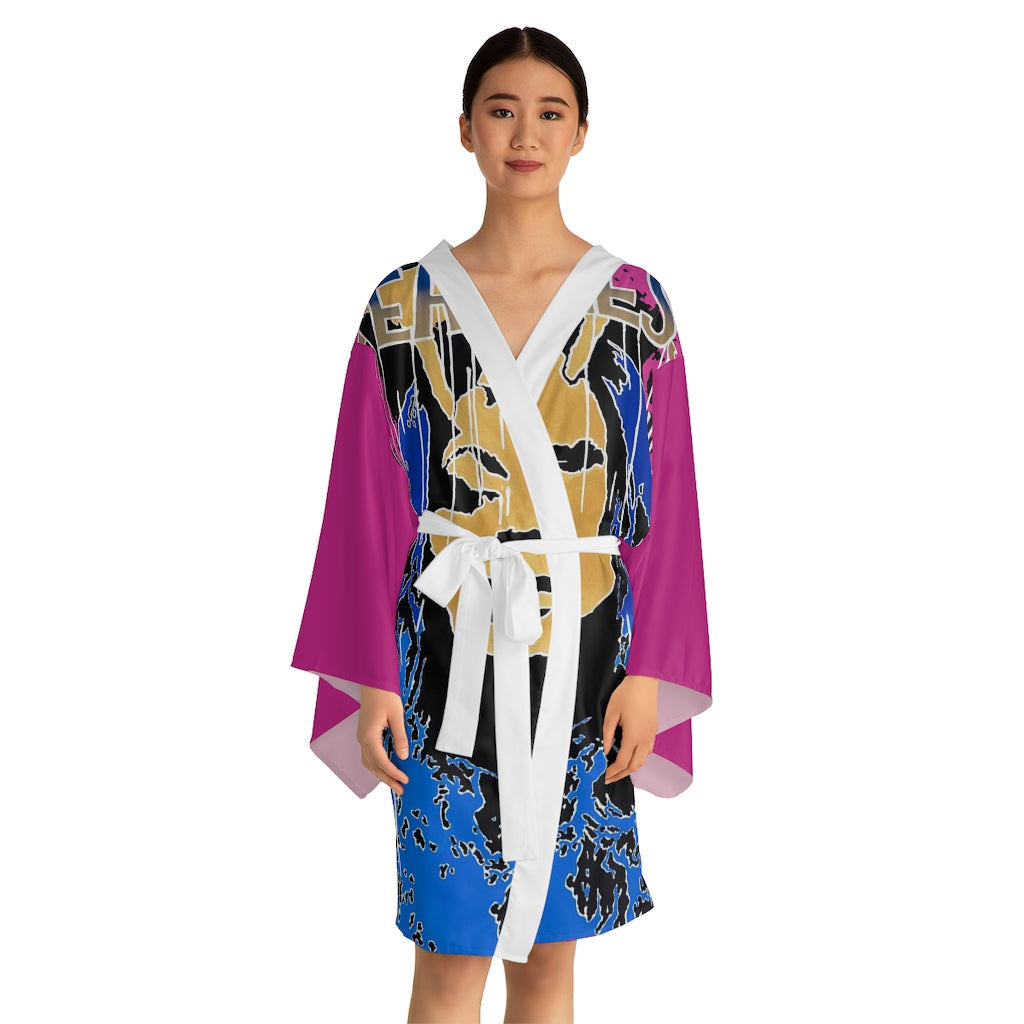 "Fearless" Long Sleeve Kimono Robe