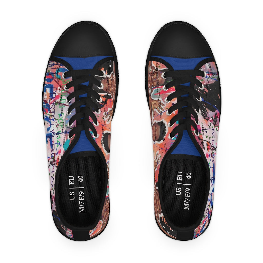 "No Hate Just Love" Women's Low Top Sneakers