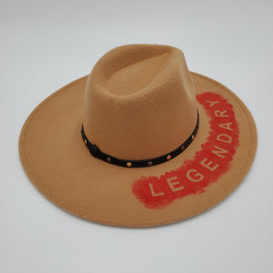 "Legendary" Hand Painted Wide Brim Hat
