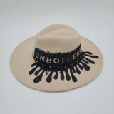 "Unbothered" Hand Painted Wide Brim Hat