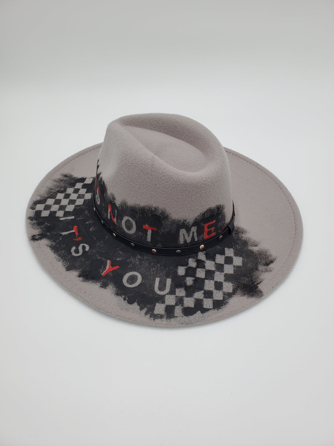 "It's Not Me, It's You" Hand Painted Wide Brim Hat