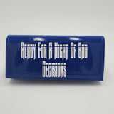 Blue "Ready For A Night Of Bad Decisions" PU Clutch Purse