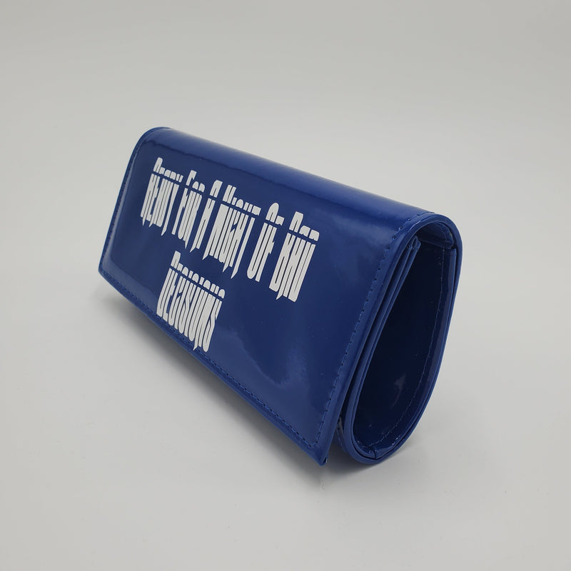 Blue "Ready For A Night Of Bad Decisions" PU Clutch Purse