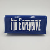 Blue "I'm Expensive" PU Vinyl Clutch Purse