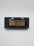 Black "Unbothered" PU Vinyl Clutch