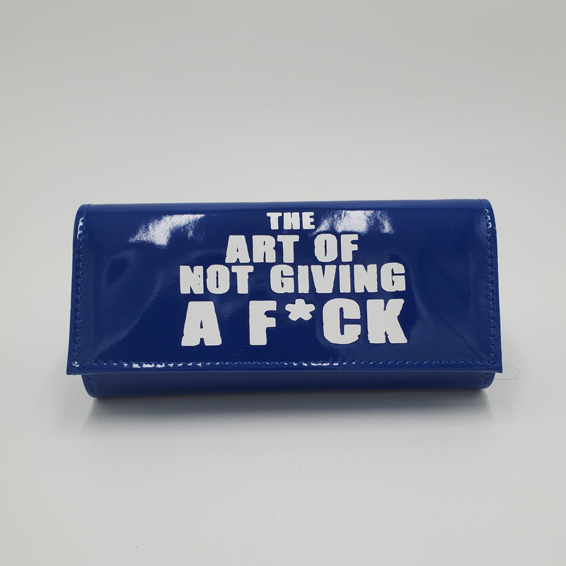 Blue "The Art Of Not Giving A F*CK" PU Clutch Purse