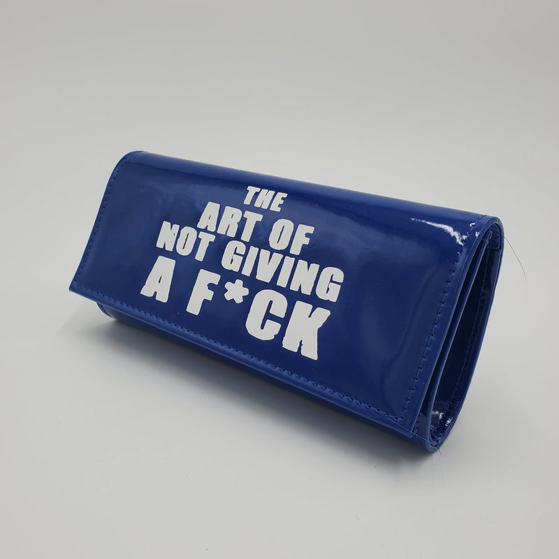 Blue "The Art Of Not Giving A F*CK" PU Clutch Purse