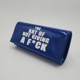 Blue "The Art Of Not Giving A F*CK" PU Clutch Purse