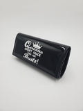 Black "Queens Aren't Made They Are Built" PU Clutch Purse