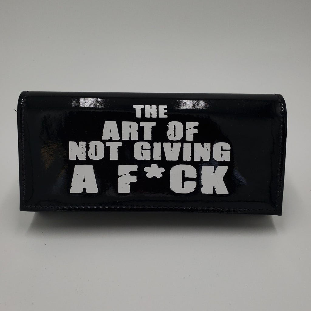 Black " The Art Of Not Giving A F*ck" PU Clutch Purse