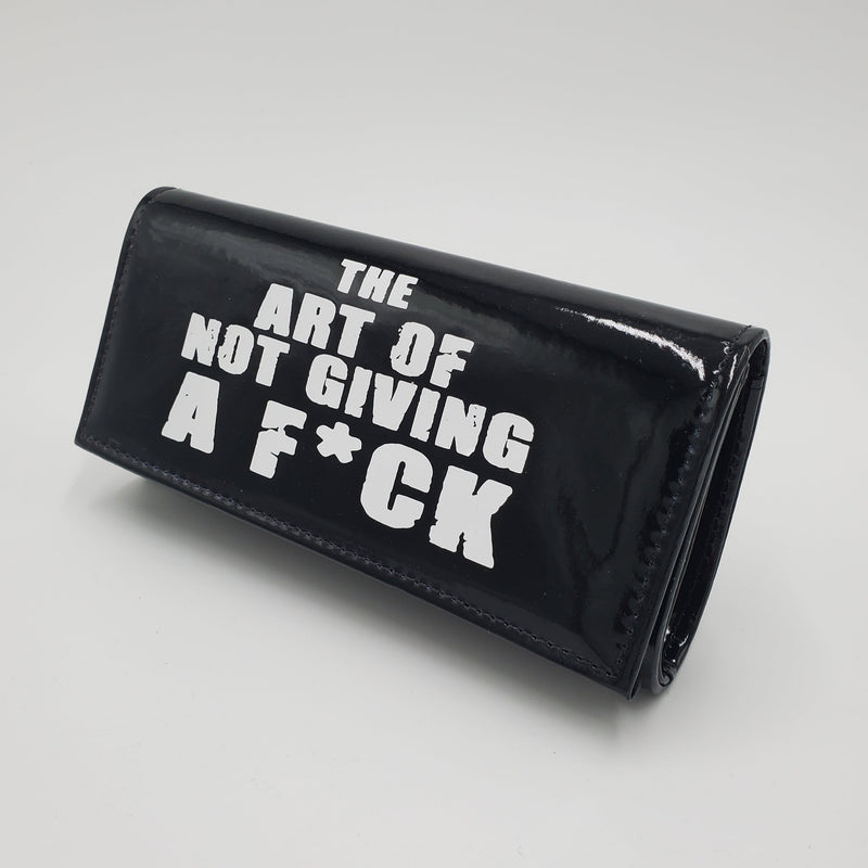 Black " The Art Of Not Giving A F*ck" PU Clutch Purse