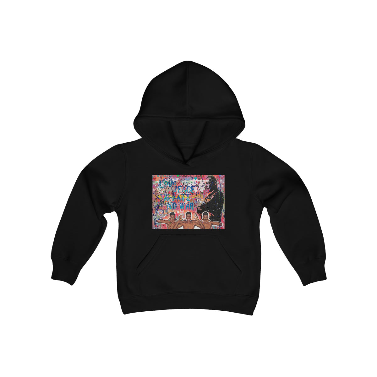 "No Hate Just Love" Youth Heavy Blend Hooded Sweatshirt