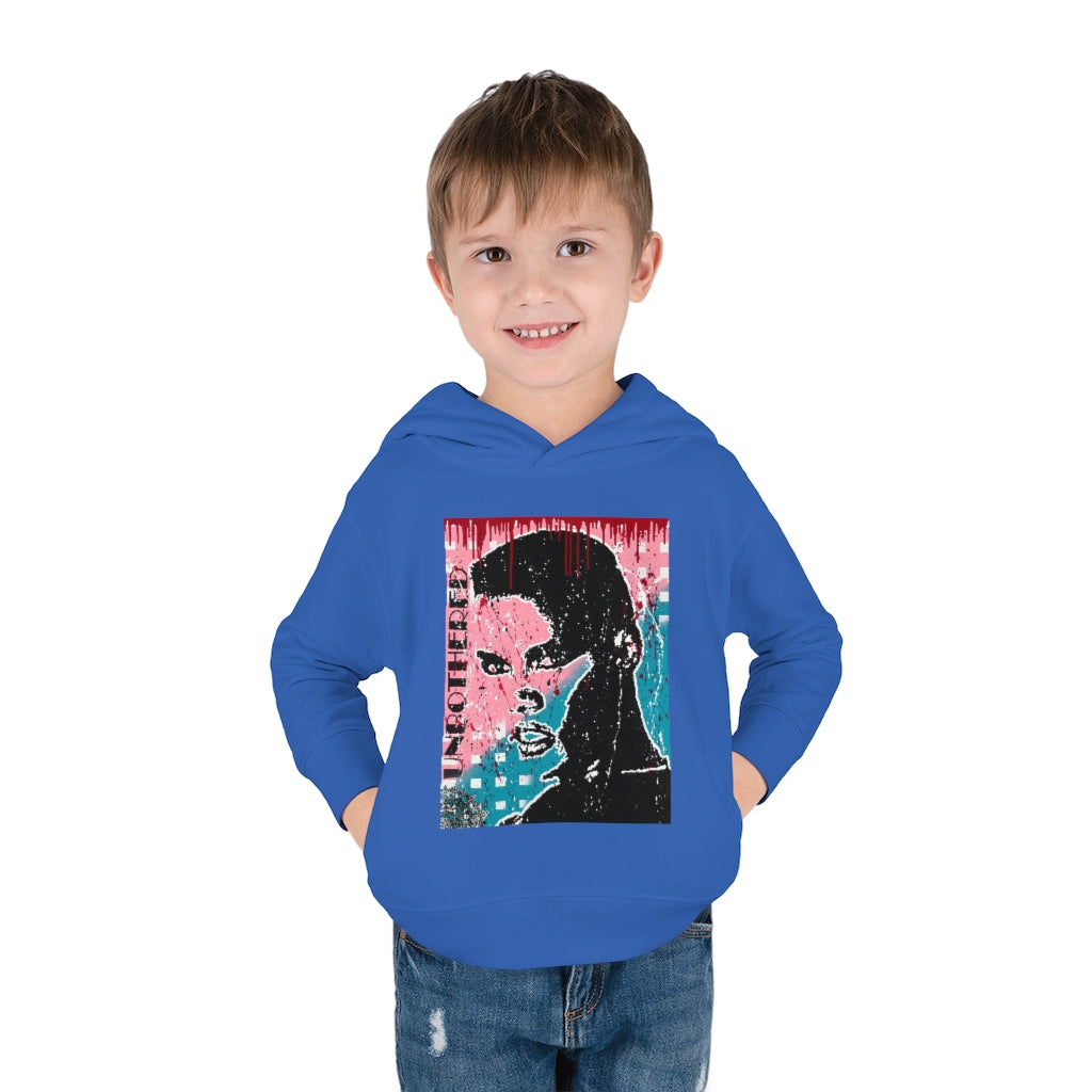 "Unbothered-Grace Jones" " Toddler Pullover Fleece Hoodie