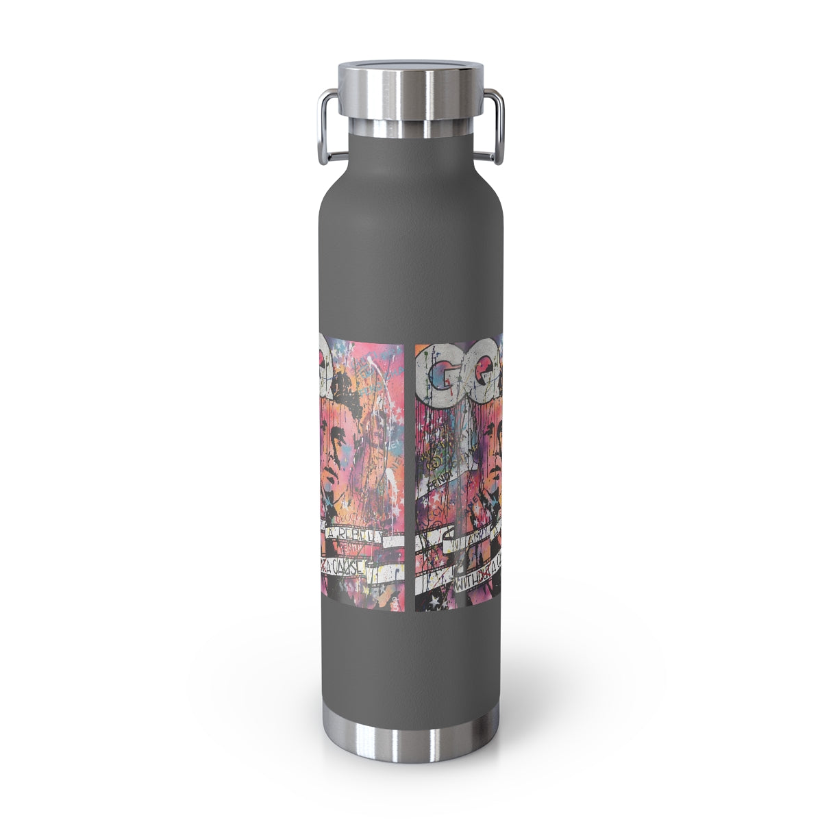"Rebel With A Cause- Inspired By James Dean" Copper Vacuum Insulated Bottle, 22oz