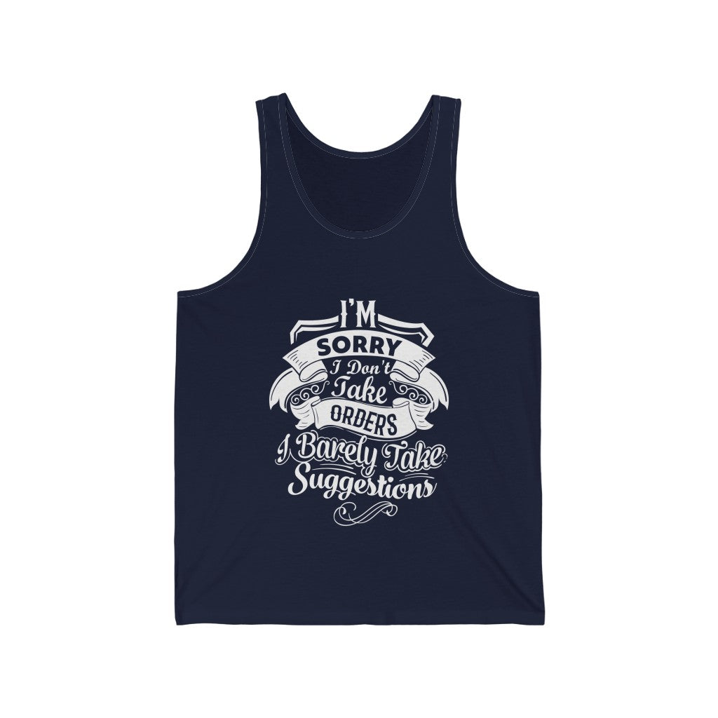 "I'm Sorry...." Unisex Jersey Tank