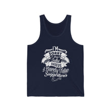 Load image into Gallery viewer, "I'm Sorry...." Unisex Jersey Tank