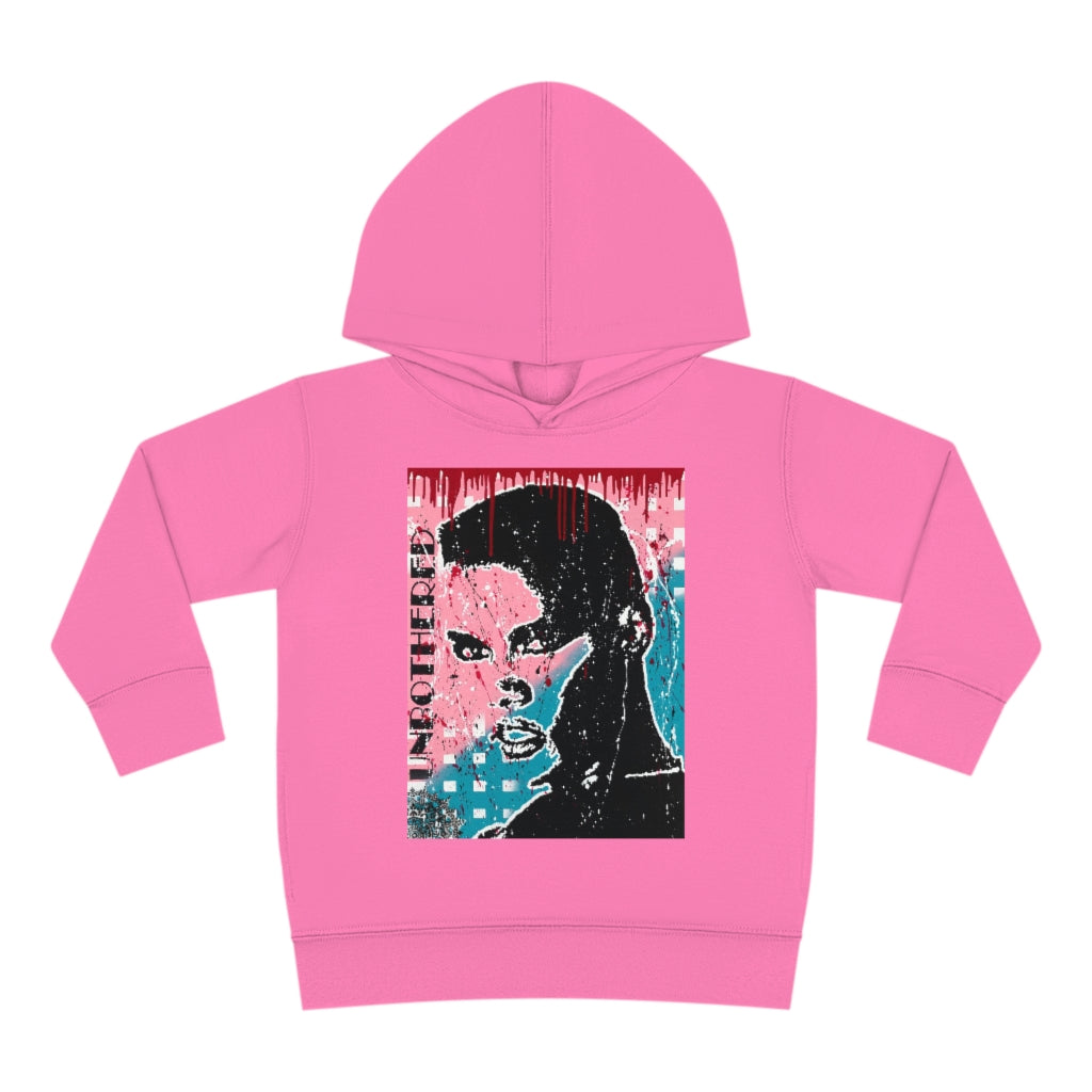 "Unbothered-Grace Jones" " Toddler Pullover Fleece Hoodie