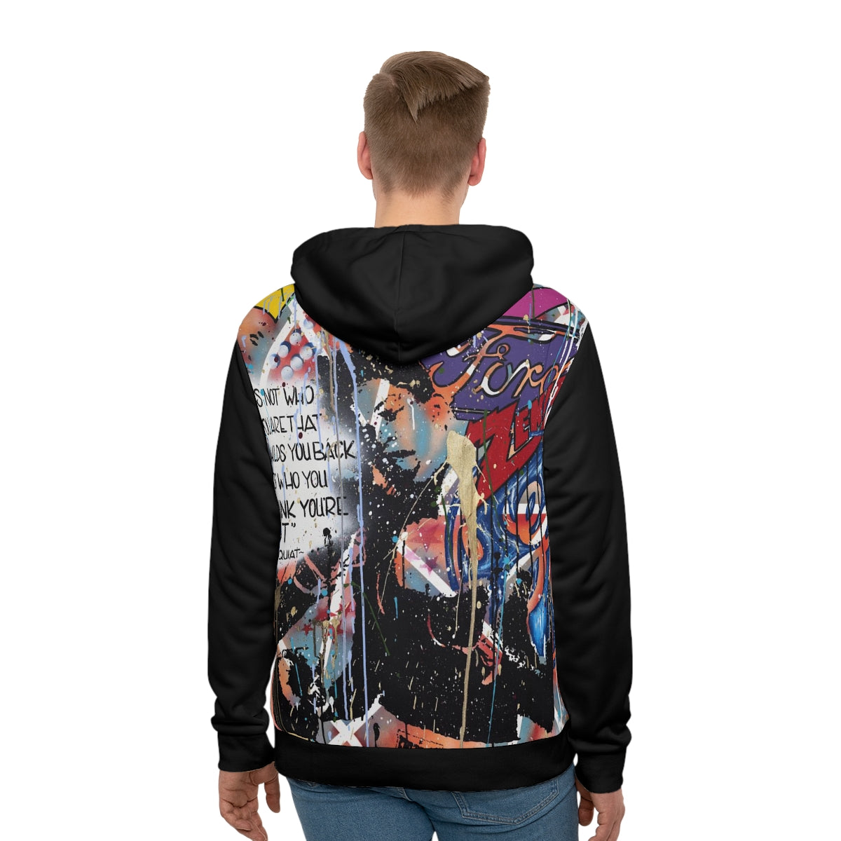 "Basquiat/Warhol Tribute" Men's All-Over-Print Hoodie