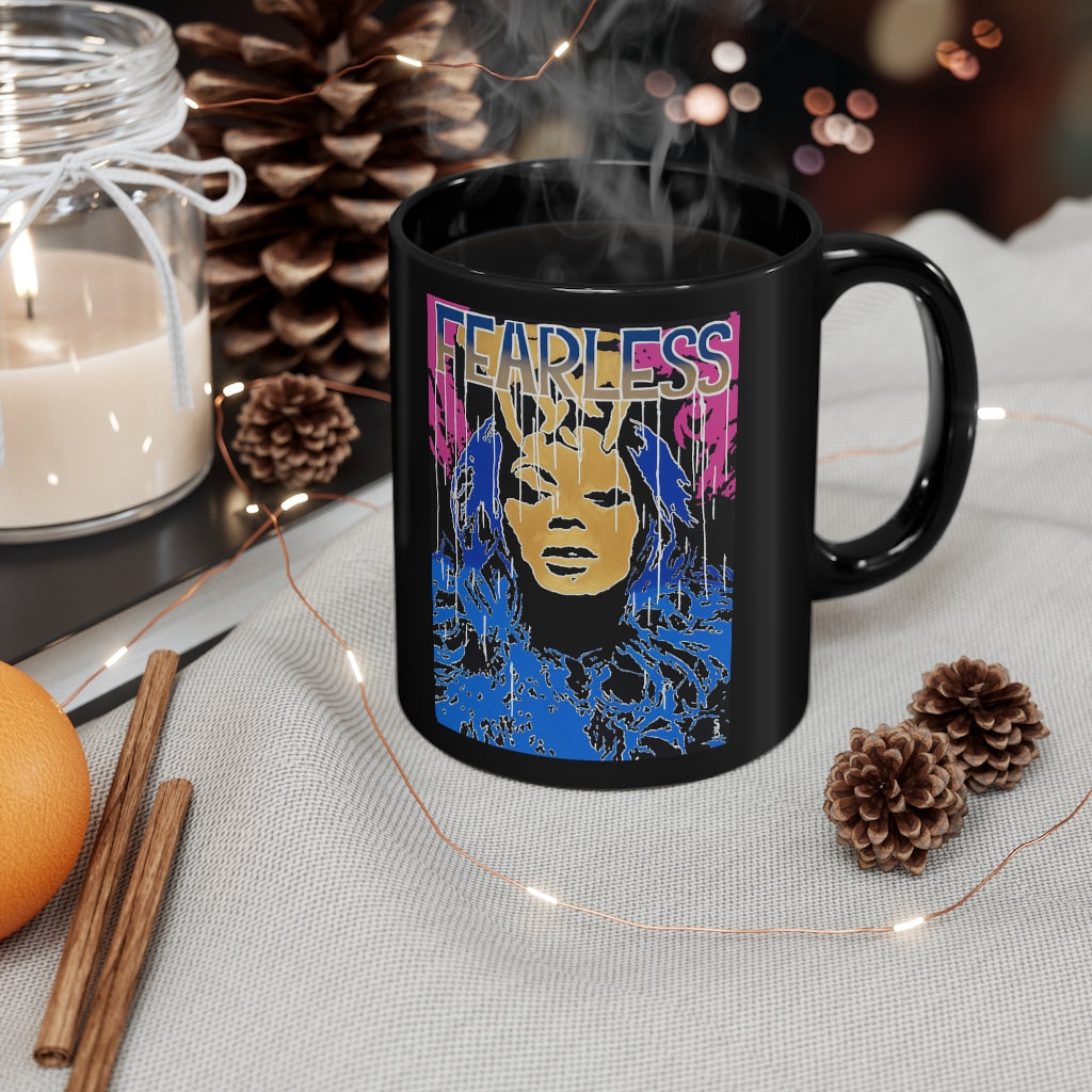"Fearless-Beyonce" 11oz Black Mug