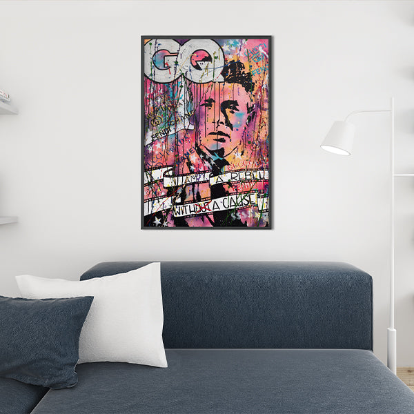 "Rebel With A Cause" Framed poster