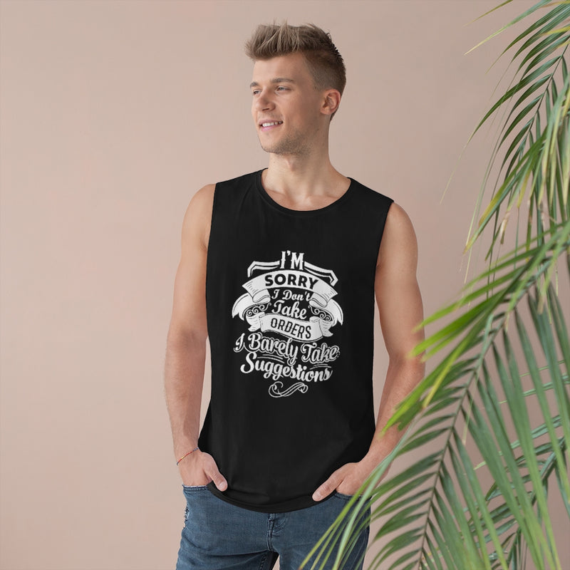 "I'm Sorry..." Unisex Barnard Tank