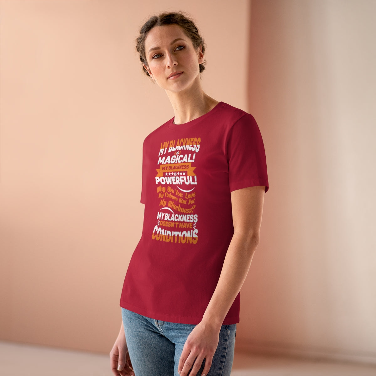 "My Blackness Is Magical....."Women's Premium Tee