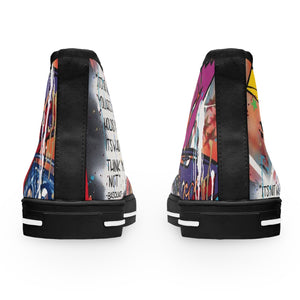 "Basquiat/Warhol Tribute "Women's High Top Sneakers