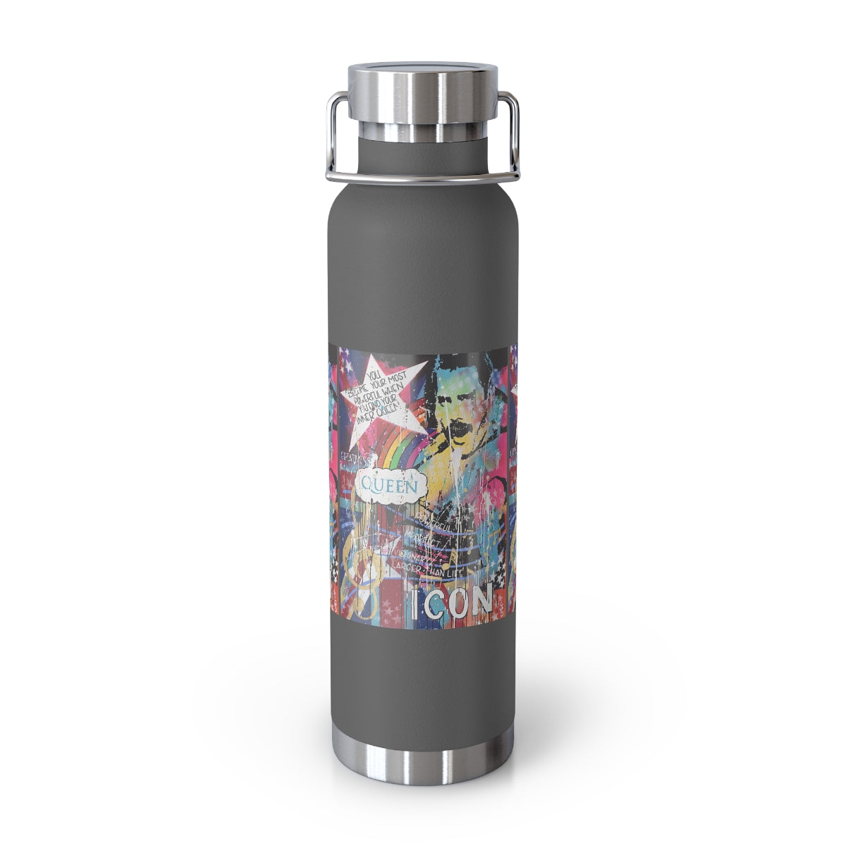 "Find Your Inner Queen- Inspired By Freddie Mercury" Copper Vacuum Insulated Bottle, 22oz