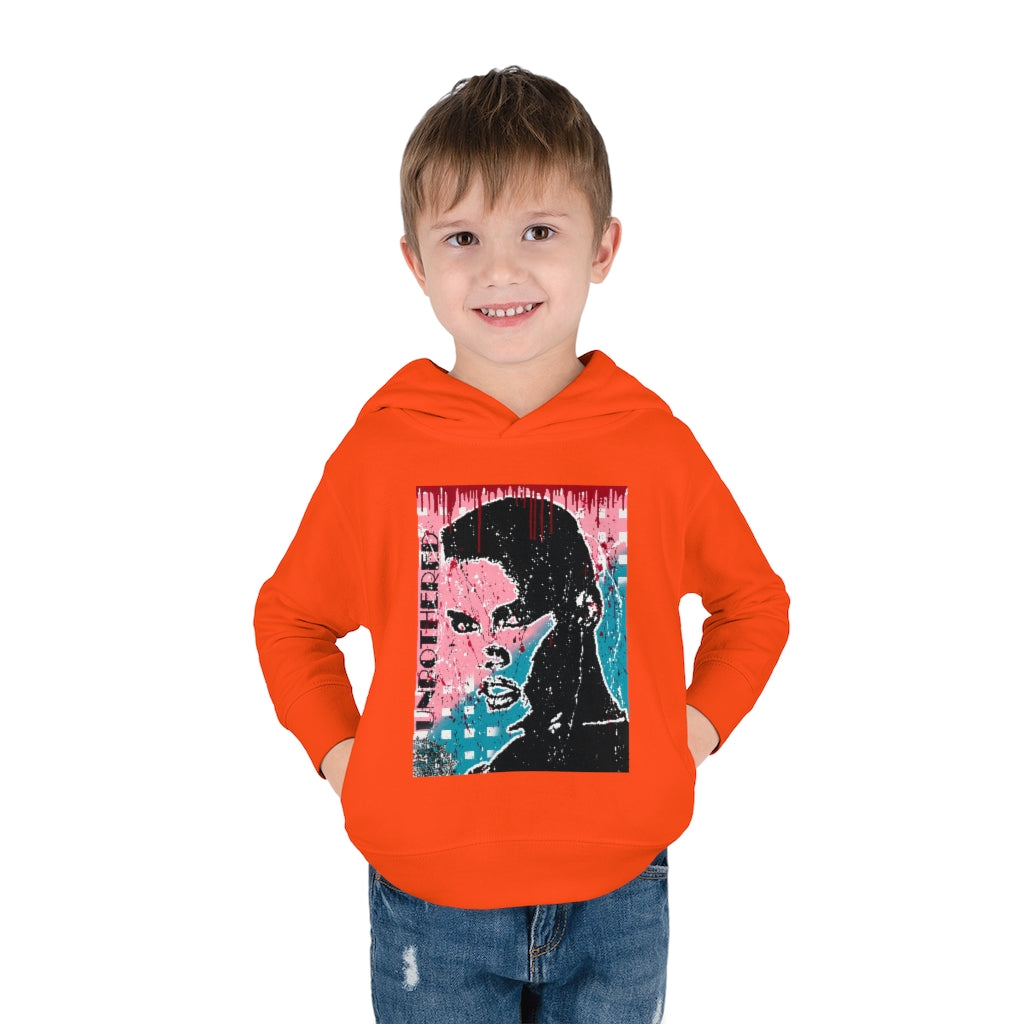 "Unbothered-Grace Jones" " Toddler Pullover Fleece Hoodie