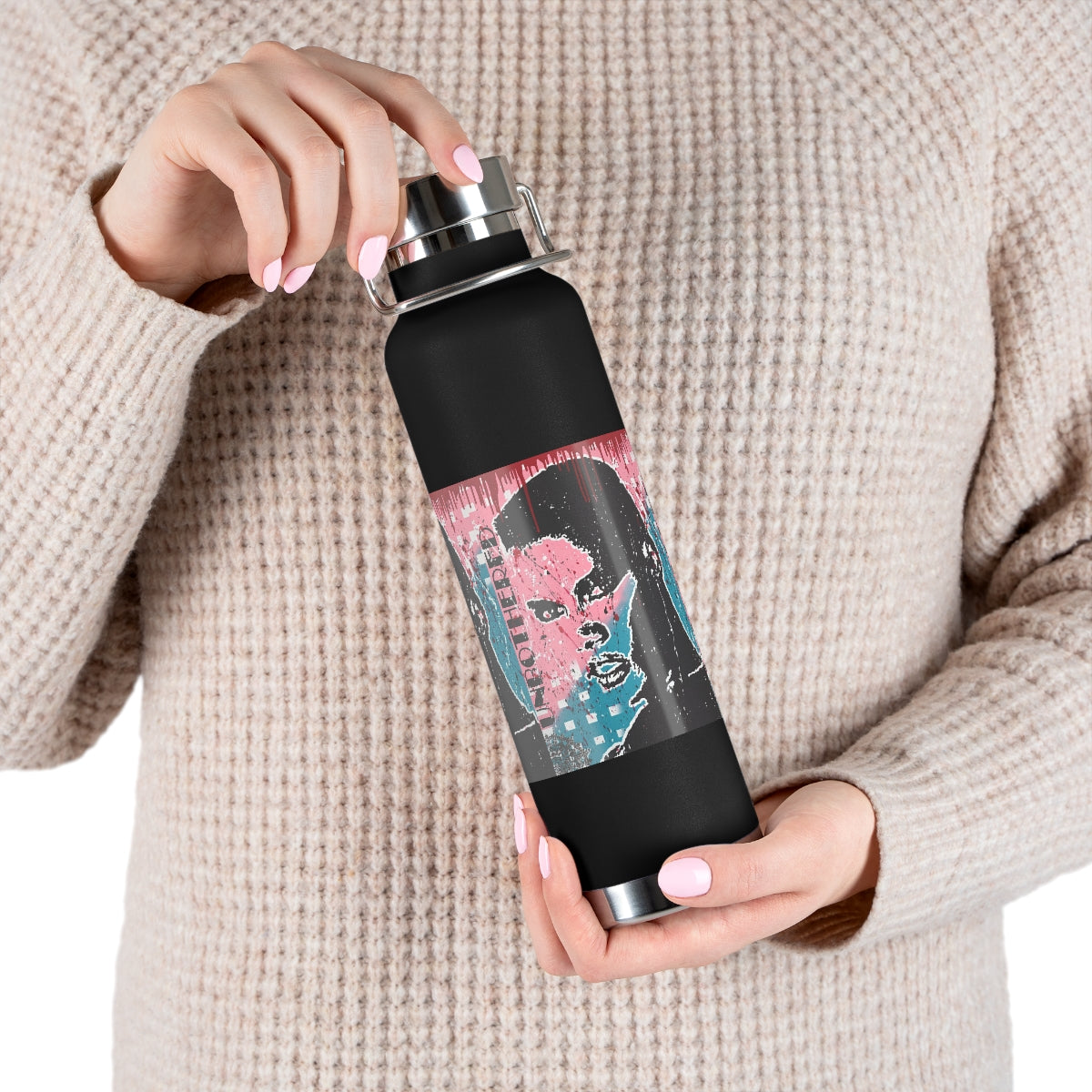 "Unbothered-Inspired By Grace Jones" Copper Vacuum Insulated Bottle, 22oz
