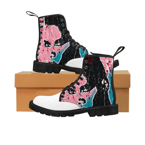 "Unbothered-Grace Jones" Women's Canvas Boots