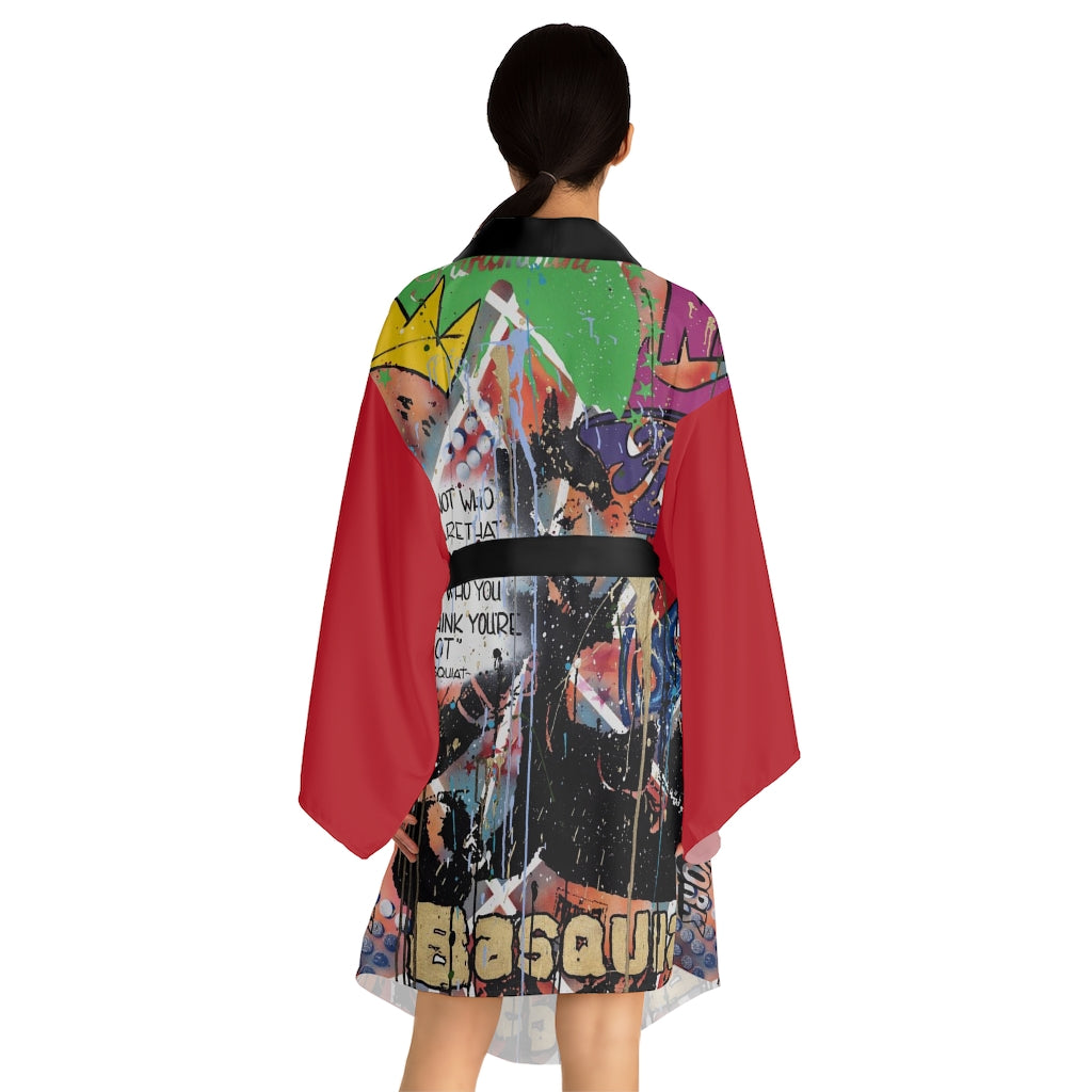 "Basquiat/Warhol Tribute" Long Sleeve Kimono Robe