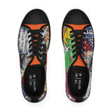 'Basquiat/Warhol Tribute" Women's Low Top Sneakers