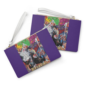 "Basquiat/Warhol Tribute 4" Clutch Purse