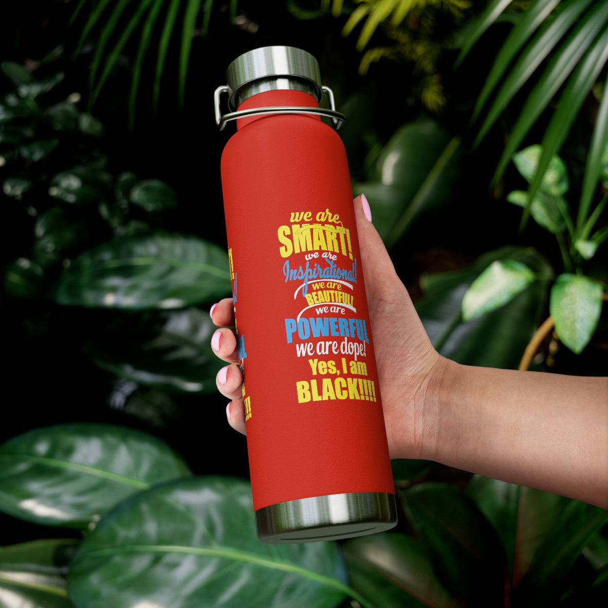 "We Are Smart...."Copper Vacuum Insulated Bottle, 22oz