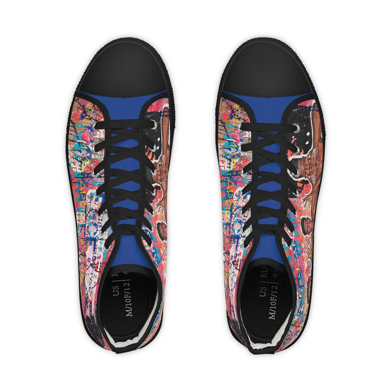 "No Hate Just Love" Men's High Top Sneakers