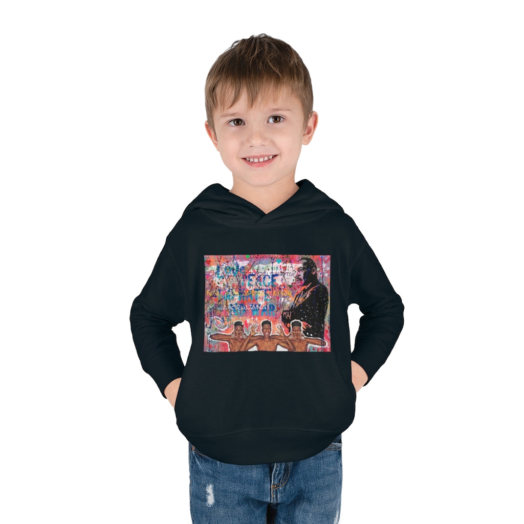 'No Hate Just Love" Toddler Pullover Fleece Hoodie