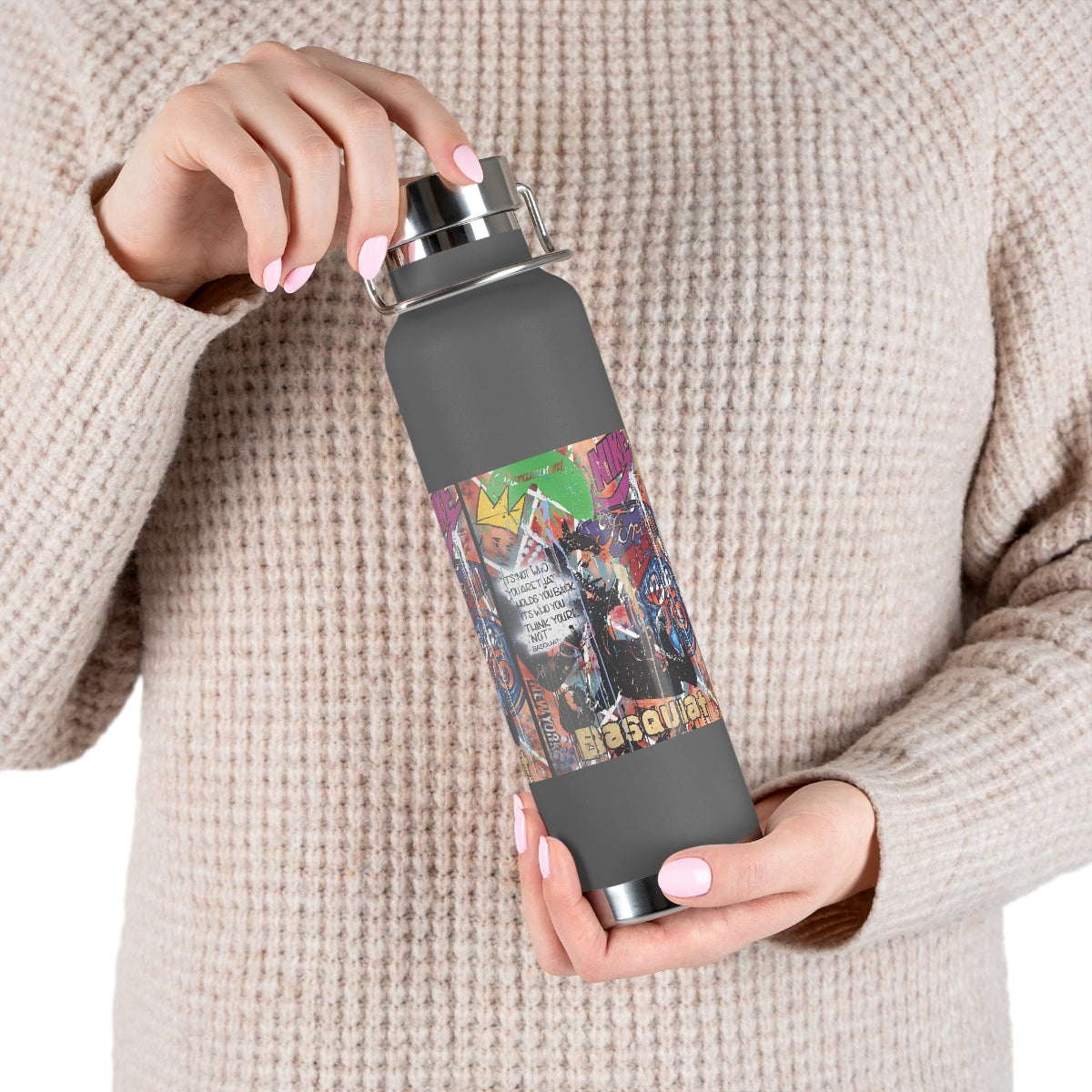 "Basquiat/Warhol Tribute" Copper Vacuum Insulated Bottle, 22oz
