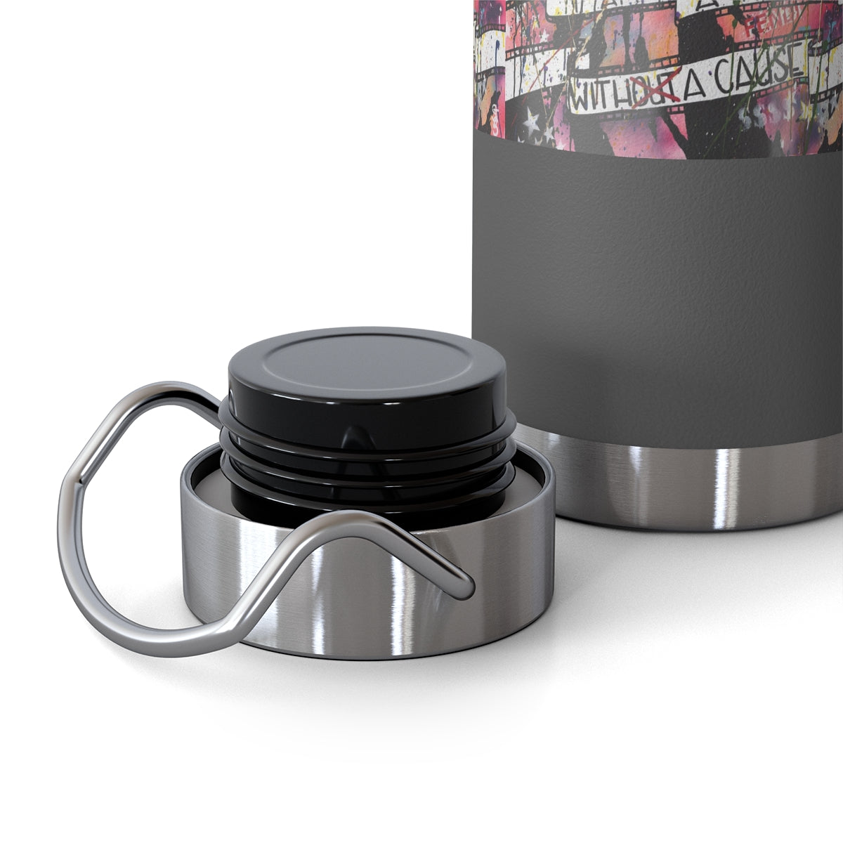 "Rebel With A Cause- Inspired By James Dean" Copper Vacuum Insulated Bottle, 22oz