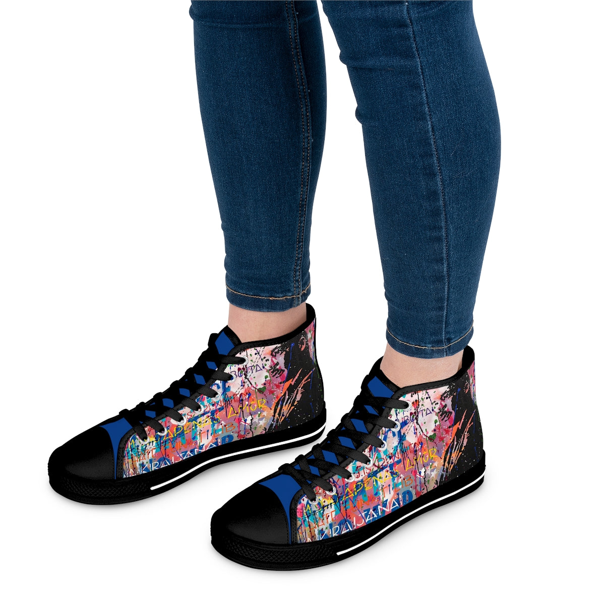 "No Hate Just Love" Women's High Top Sneakers