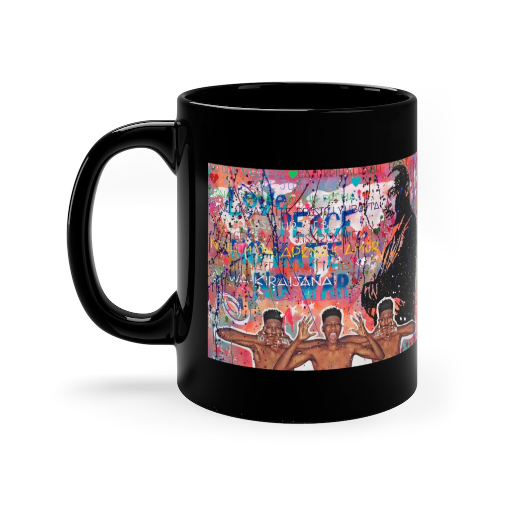 "No Hate Just Love" 11oz Black Mug
