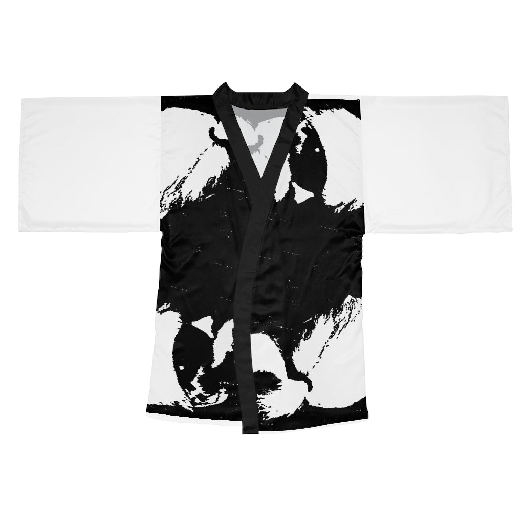 "Label Whore" Long Sleeve Kimono Robe