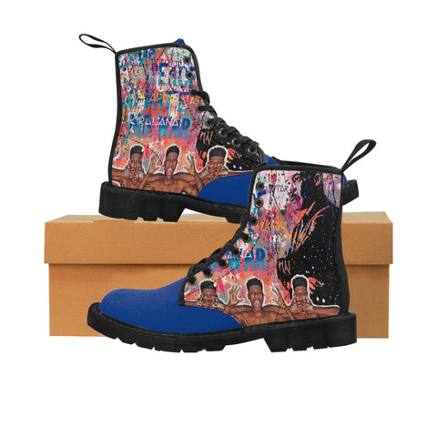 "No Hate Just Love" Men's Canvas Boots